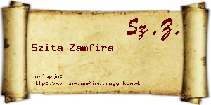 Szita Zamfira névjegykártya